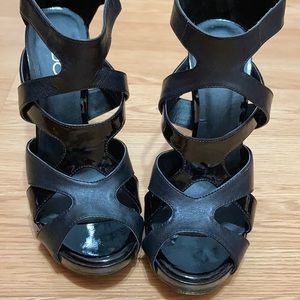 ALDO Black Leather Pumps VanHove-98, Size 7.5